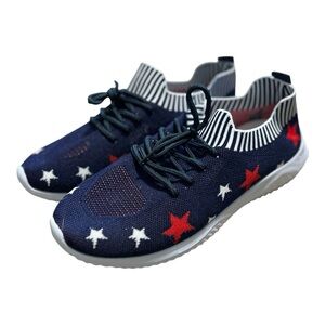 Women star slip on’s. Great for Memorial Day and 4th of July!